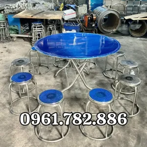 Alternative view of Bàn tròn Inox gấp gọn