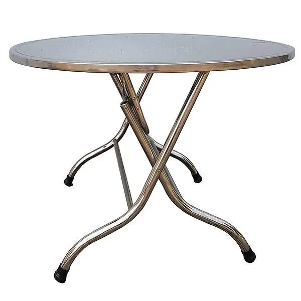 Bàn tròn Inox gấp gọn