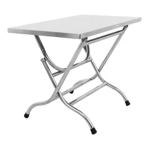 Bàn Inox chữ nhật gấp gọn - MS