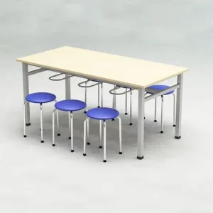 Bàn ăn công nghiệp mặt gỗ cao cấp